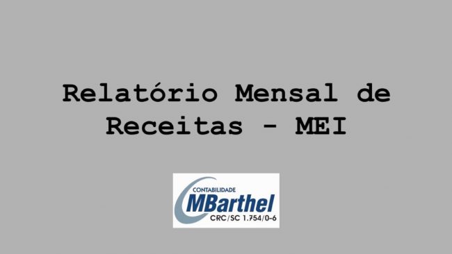 RELATORIO MENSAL DAS RECEITAS